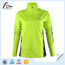 Benutzerdefinierte Lauf Langarm-Shirt mit Frontzipper Gym Wear